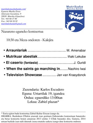 nazarenoan kontziertua 2014