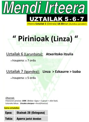 Pirineotara irteera 2013
