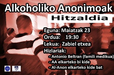 AA-ko hitzaldia kartela
