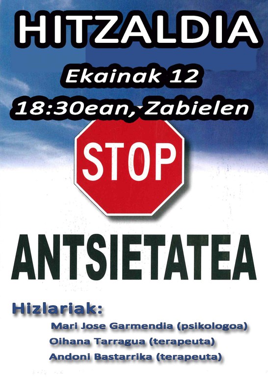 antsietatea hitzaldia