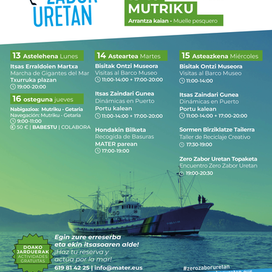MATER itsasontziaren egonaldia. Zero Zabor Uretan