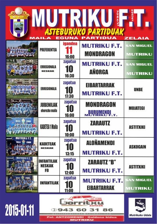 Futbol partidak 2015-01-11