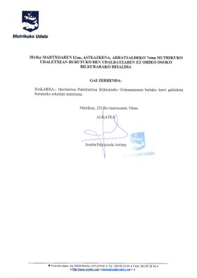 ez ohiko bilkura hondakinak