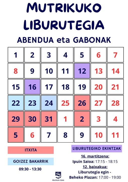 2025 egutegia abendua gabonak